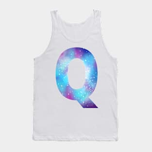 Letter Q galaxy Tank Top